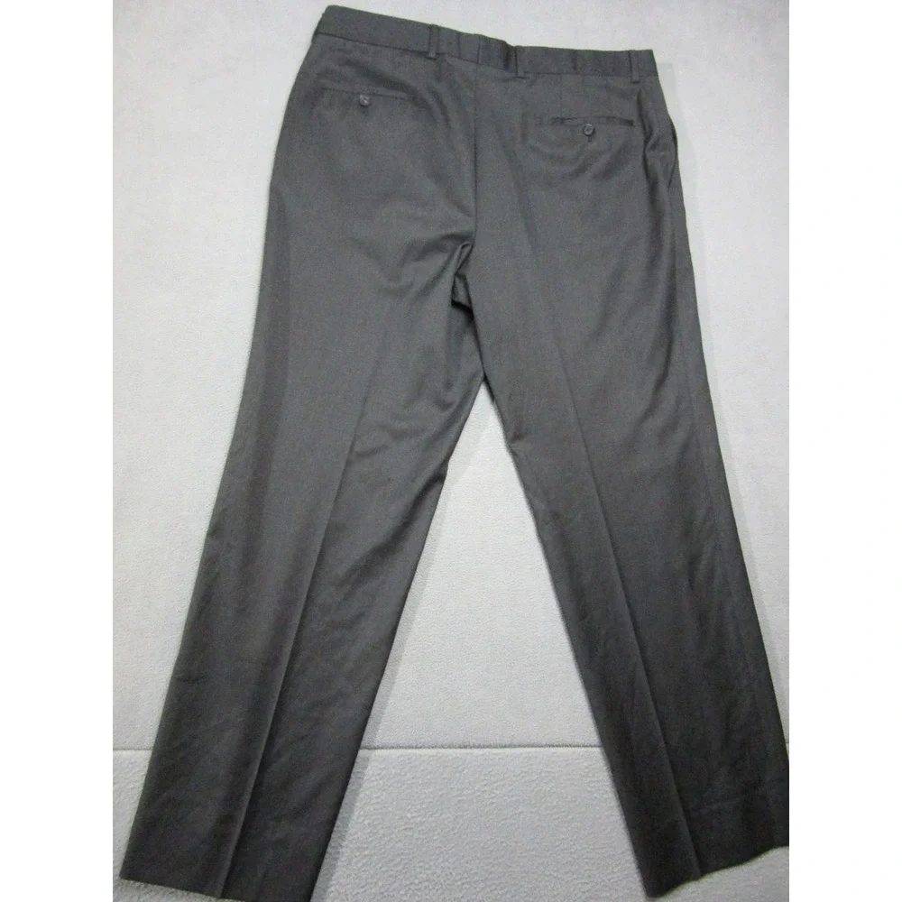 Hugo Boss Pants Mens 39x32.5 Black Dress Super 100 Virgin Wool Designer USA